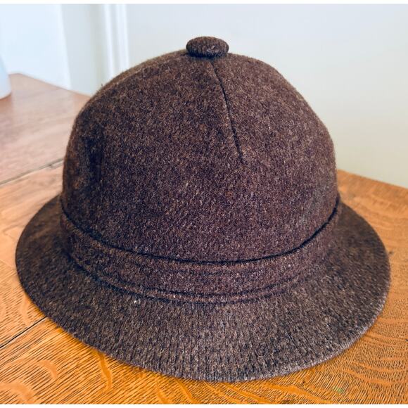 Vintage Kangol Grouser Tweed Mix Bucket Hat - Brown - Size M - Picture 2 of 4